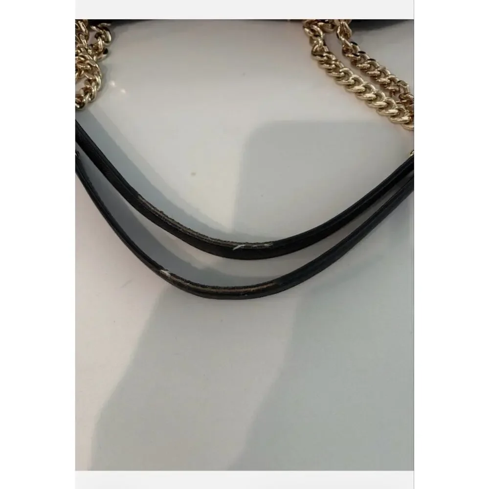 Michael Kors Jet Set Travel Black Leather Shoulder Tote